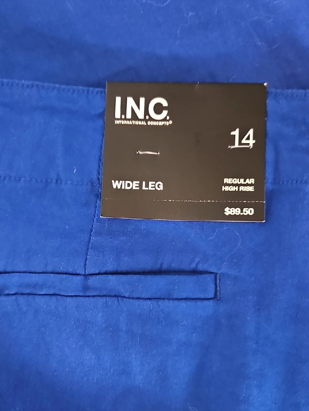 Weekend SALE ✨️I.N.C Women's Pleated Wide-Leg High Rise Linen Pants Size 14